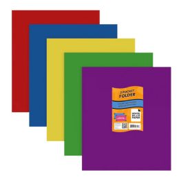 100 Wholesale 2 Pocket Folders No HolesAssorted Colors in Display