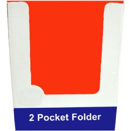 100 Pieces 2 Pocket Folders, Laminated, 3 Holes, Asst. Colors, In Display - Folders and Report Covers