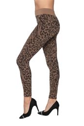36 Wholesale Women's Hacci Knit Leggings With Brushed Lining