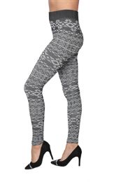 36 Wholesale Hacci Knit Leggings With Brushed Lining