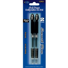 48 Wholesale Gel Pen 2pk, Black Ink