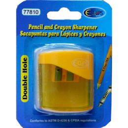 48 Wholesale Pencil/crayon Sharpener - 1 Pack