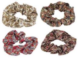 60 Wholesale Hair Scrunchie With A Paisley Print,