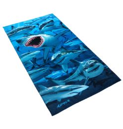 12 Pieces Cotton Printed Fiber Reactive Beach Towel 30 X 60 Shark - Beach Towels