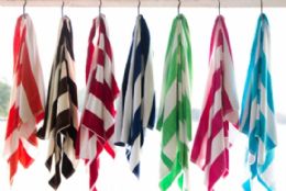 8 Pieces Rugby Striped Beach Towels 35 X 60 Red - Beach Towels