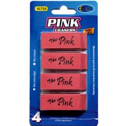 48 of 4 Pack Pink Erasers