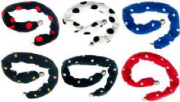 72 Wholesale Assorted Colored Hair Tie With Polka Dots