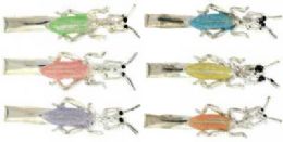 72 Wholesale Silvertone Alligator Clip With Silver Tone Beetles
