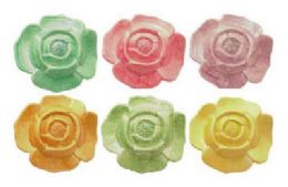 96 Wholesale Assorted Color Acrylic Flower Shaped Barrettes
