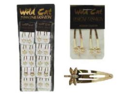 72 Wholesale Goldtone Clip, With Assorted Color Epoxy, Dragonfly