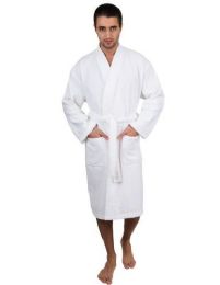 4 Units of Kimono Style Bath Robes In Robe In White - Bath Robes