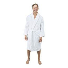 4 Pieces Shawl Collar Bath Robes In Robe In White - Bath Robes