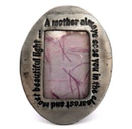 10 Wholesale Small Oval Shaped Picture Frame With The Words "a Mother Always Sees You In The Clearest And Most Beautiful Light..." Engraved Around The Oval