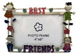 10 Wholesale Picture Frame That Say "best" Along The Top And "friends" Along The Bottom And A Child On Each Corner Of The Frame
