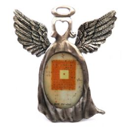 6 Pieces Pewter Picture Frame Shaped As An Angel With A Heart In Place Of The Face - Picture Frames