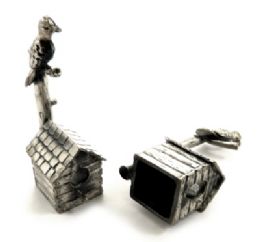 60 Wholesale Set Of Bird House Shaped Candle Snuffers Made Of Pewter