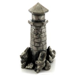 60 Wholesale Candle Snuffer Made Of Pewter Shaped As A Light House With Sea Shells Around The Base