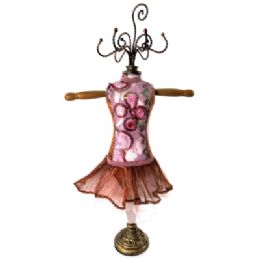 5 Bulk Purple And Brown Ornate Jewelry Display Doll