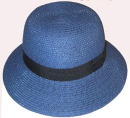 60 Pieces Ladies' Hat W. Black Ribbon - Sun Hats