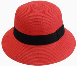 36 Wholesale Ladies' Hat W. Black Ribbon