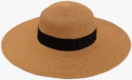 36 Pieces Ladies' Hat W. Black Ribbon - Sun Hats