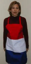 24 Pieces Apron 34 X 30 1 Pocket In Red White Blue - Kitchen Aprons