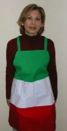 24 Pieces Apron 34 X 30 1 Pocket In Red, White, Green - Kitchen Aprons