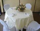 24 of Bleached White Spun Poly Tablecloth 42 X 42