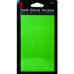 36 Wholesale Soccer Filed Self Stick Notepad 3x5 75 Sheets