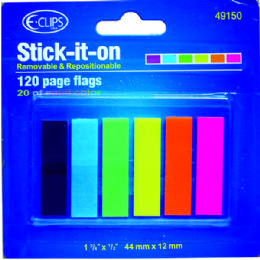 48 Wholesale Rectangular Page Flags, 120 Ct.