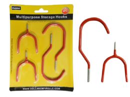 96 Wholesale 4 Pc Multipurpose Hooks