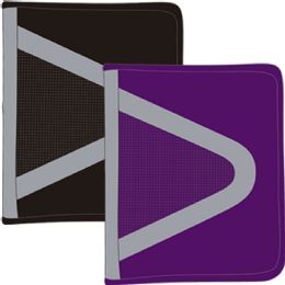 12 Wholesale Zipper Binder 1.5", 14"x11 3/4", Navy, Black And Purple