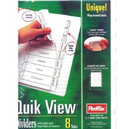 24 Packs Postfax Quick View Tab Dividers 5pk.w/wrap Around Labels - Tab Dividers
