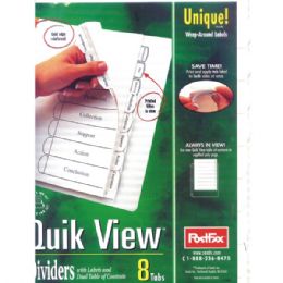 48 Pieces Postfax Quick View Tab Dividers 8pk.w/wrap Around Labels - Tab Dividers