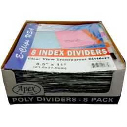 48 Wholesale Index Tab Dividers - 8 Count