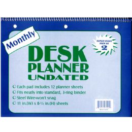 48 Wholesale Undated Monthly Diary - 2 Pk.