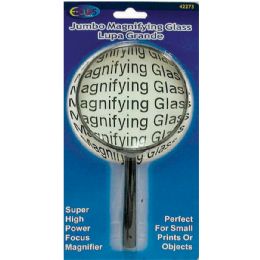 48 Pieces Jumbo Magnifying Glass, 4" - Magnifying  Glasses