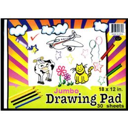 48 Units of Jumbo Drawing Pad, 9x12, 30 Sheets - Sketch, Tracing, Drawing & Doodle Pads
