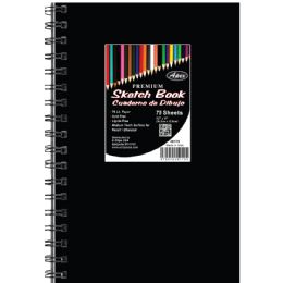 24 Wholesale Sketch Book, Poly Cover, 9"x12", 75 Sheets