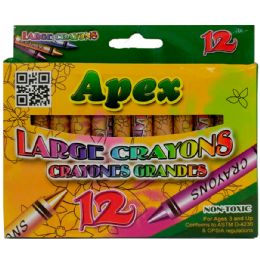 48 Wholesale 12 Count Large Crayons