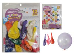 96 Wholesale 12 Piece Happy Birthday Balloons