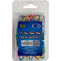 48 Bulk Paper Clips, 2", 50 Ct., Asst. Colors