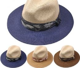 24 Wholesale High Quality Straw Woman Fedora Hat