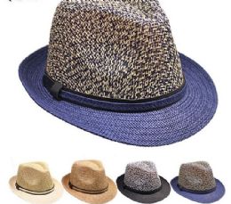 48 Wholesale Fedora Hat Mixed Colors