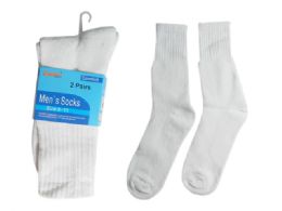 144 Pairs 2 Pairs Men's Socks - Mens Crew Socks
