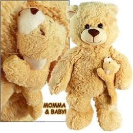 16 Wholesale Plush Cuddle Bears W/ Cub.