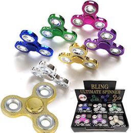 72 Wholesale Bling Colors Hand Spinners.