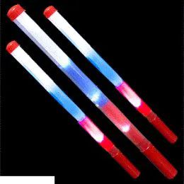 120 Wholesale Led Red, White And Blue Flashing Stick