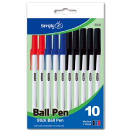 72 Wholesale 10 Count Ball Pen Mixed