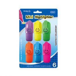 96 Wholesale Six Piece Mini High Lighter